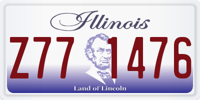 IL license plate Z771476
