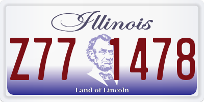 IL license plate Z771478