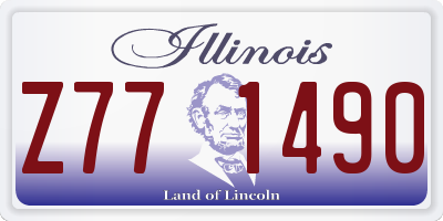 IL license plate Z771490