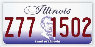 IL license plate Z771502