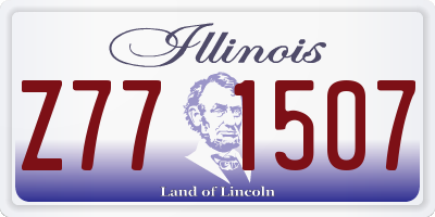 IL license plate Z771507