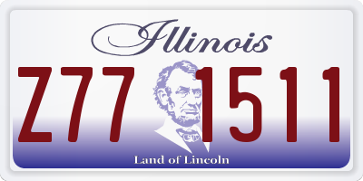 IL license plate Z771511