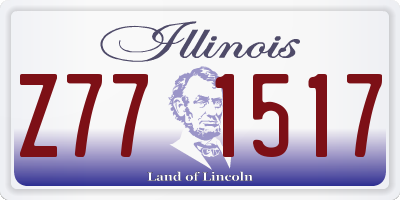 IL license plate Z771517