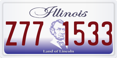 IL license plate Z771533