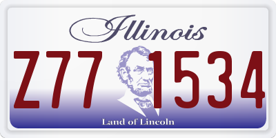 IL license plate Z771534
