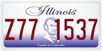 IL license plate Z771537