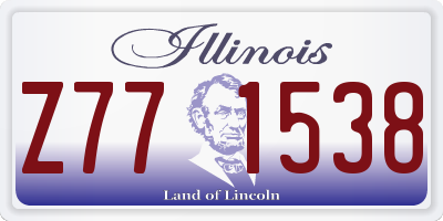 IL license plate Z771538