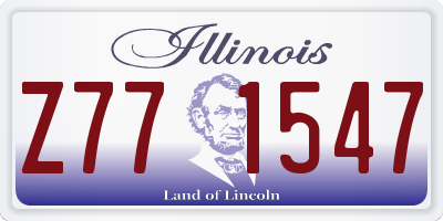IL license plate Z771547