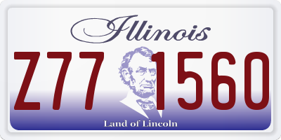 IL license plate Z771560
