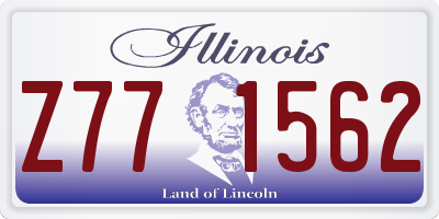 IL license plate Z771562