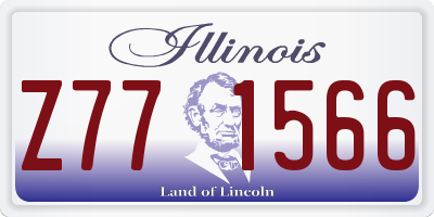 IL license plate Z771566