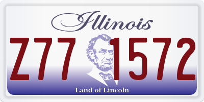 IL license plate Z771572