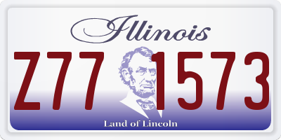IL license plate Z771573