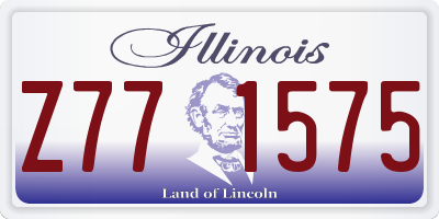 IL license plate Z771575