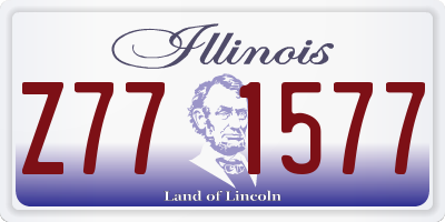 IL license plate Z771577