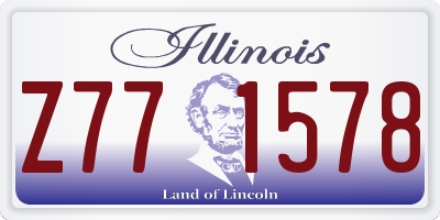 IL license plate Z771578