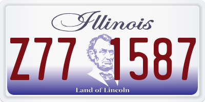 IL license plate Z771587