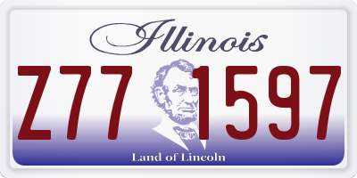 IL license plate Z771597