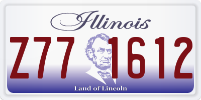 IL license plate Z771612