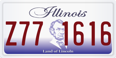 IL license plate Z771616