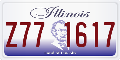 IL license plate Z771617
