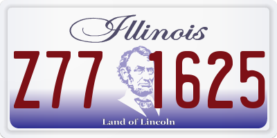 IL license plate Z771625