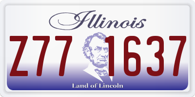 IL license plate Z771637
