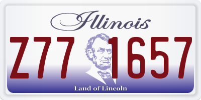 IL license plate Z771657