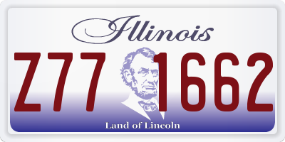 IL license plate Z771662