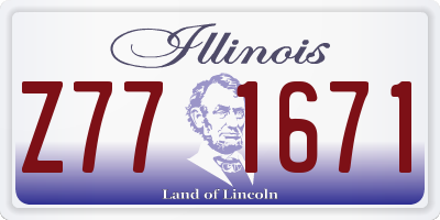 IL license plate Z771671