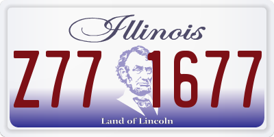IL license plate Z771677