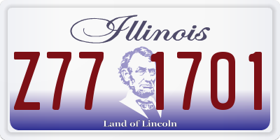 IL license plate Z771701