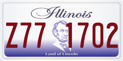 IL license plate Z771702