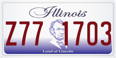 IL license plate Z771703