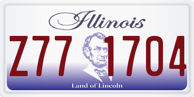 IL license plate Z771704