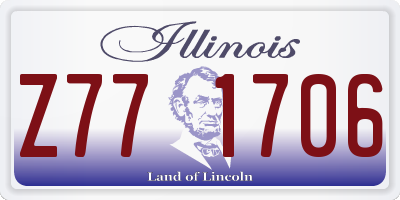 IL license plate Z771706