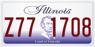 IL license plate Z771708