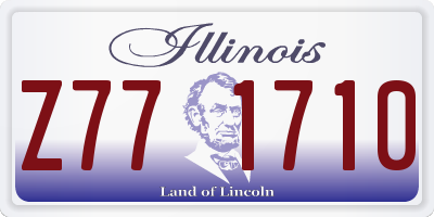 IL license plate Z771710
