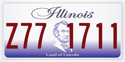IL license plate Z771711