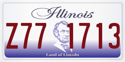 IL license plate Z771713