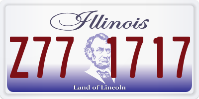 IL license plate Z771717