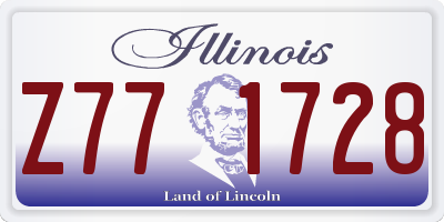 IL license plate Z771728