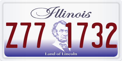 IL license plate Z771732