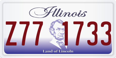 IL license plate Z771733