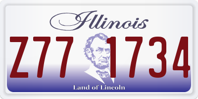 IL license plate Z771734