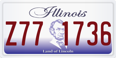 IL license plate Z771736