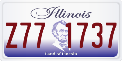 IL license plate Z771737