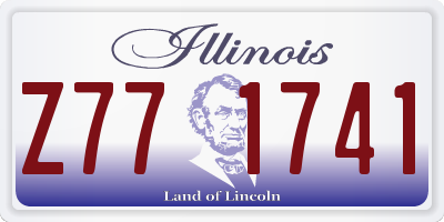 IL license plate Z771741