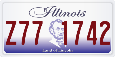 IL license plate Z771742