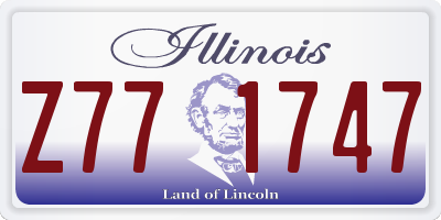 IL license plate Z771747